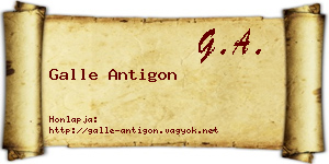 Galle Antigon névjegykártya